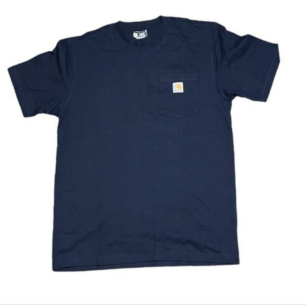 Carhartt Men's Loose Fit Navy Blue Short Sleeve Pocket T-shirt Size Medium